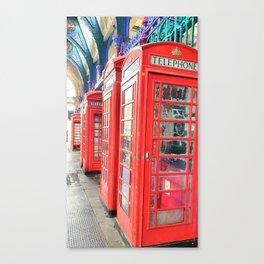 London phoneboxes Canvas Print