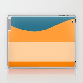 Minimalistic Wave Colorful Retro Art Pattern Design Laptop Skin