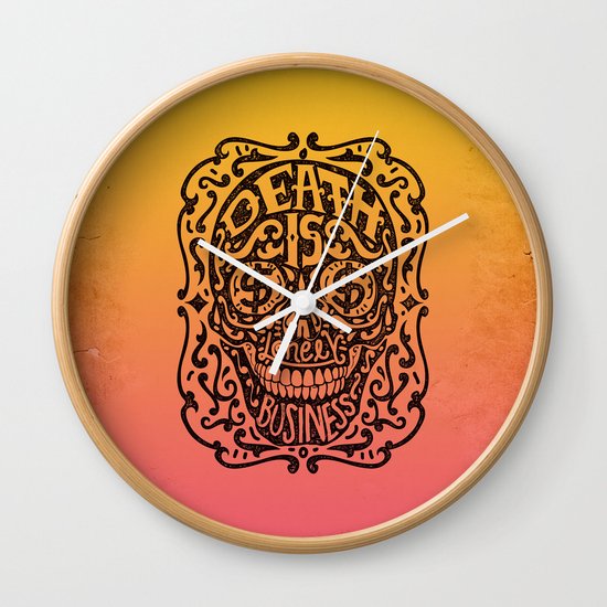 Death is a Lonely Business Wall Clock