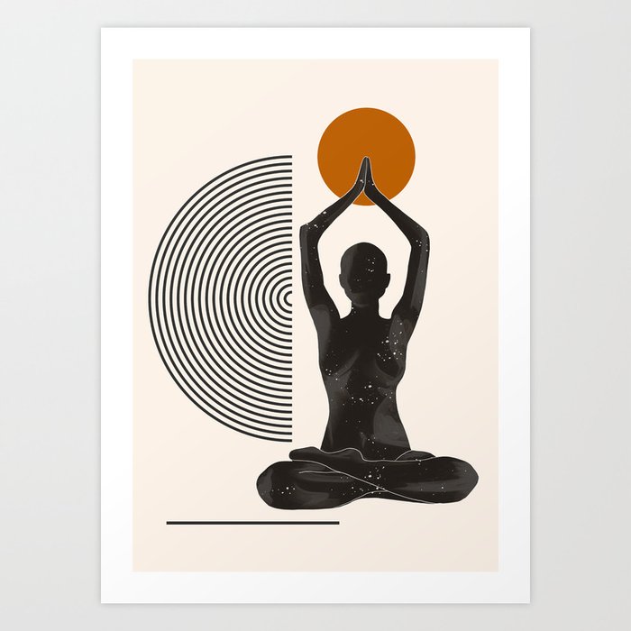 Minimal Abstract Art-Yoga Art Print