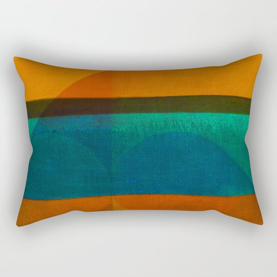 Pedaling in the Beachfront Rectangular Pillow