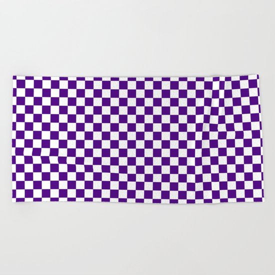 Checker (Indigo/White) Beach Towel