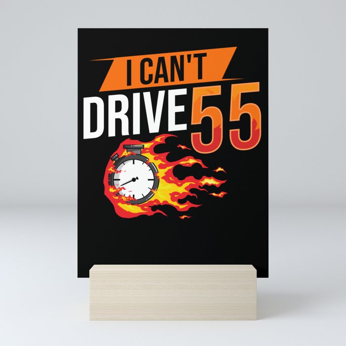 Speed Limit Sign Race Car Racer Street Racing Mini Art Print