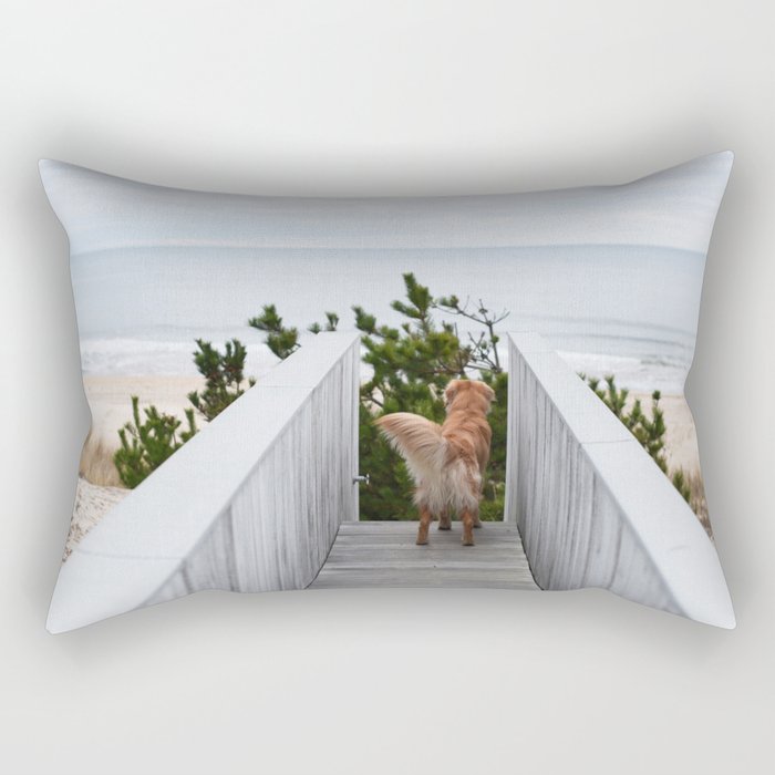 Beach Dog Rectangular Pillow