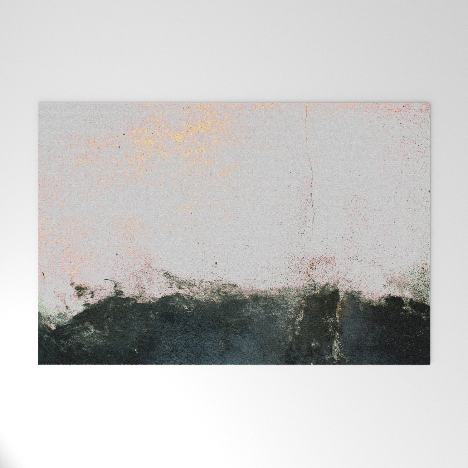 Abstract Smoke Wall Painting Welcome Mat By Annaki Society6