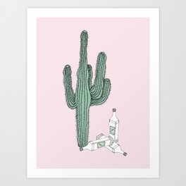 Cactus and Tequila Art Print
