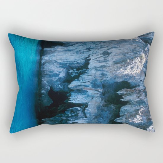 NATURE'S WONDER #3 - BLUE GROTTO #art #society6 Rectangular Pillow