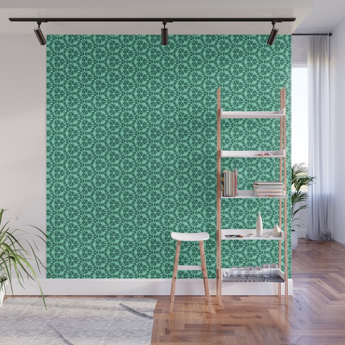 Mermaid Tail Sea Green Teal Seaweed Green Abstract Geometric