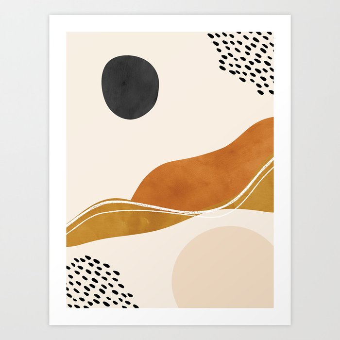Dotted Shapes Art Print
