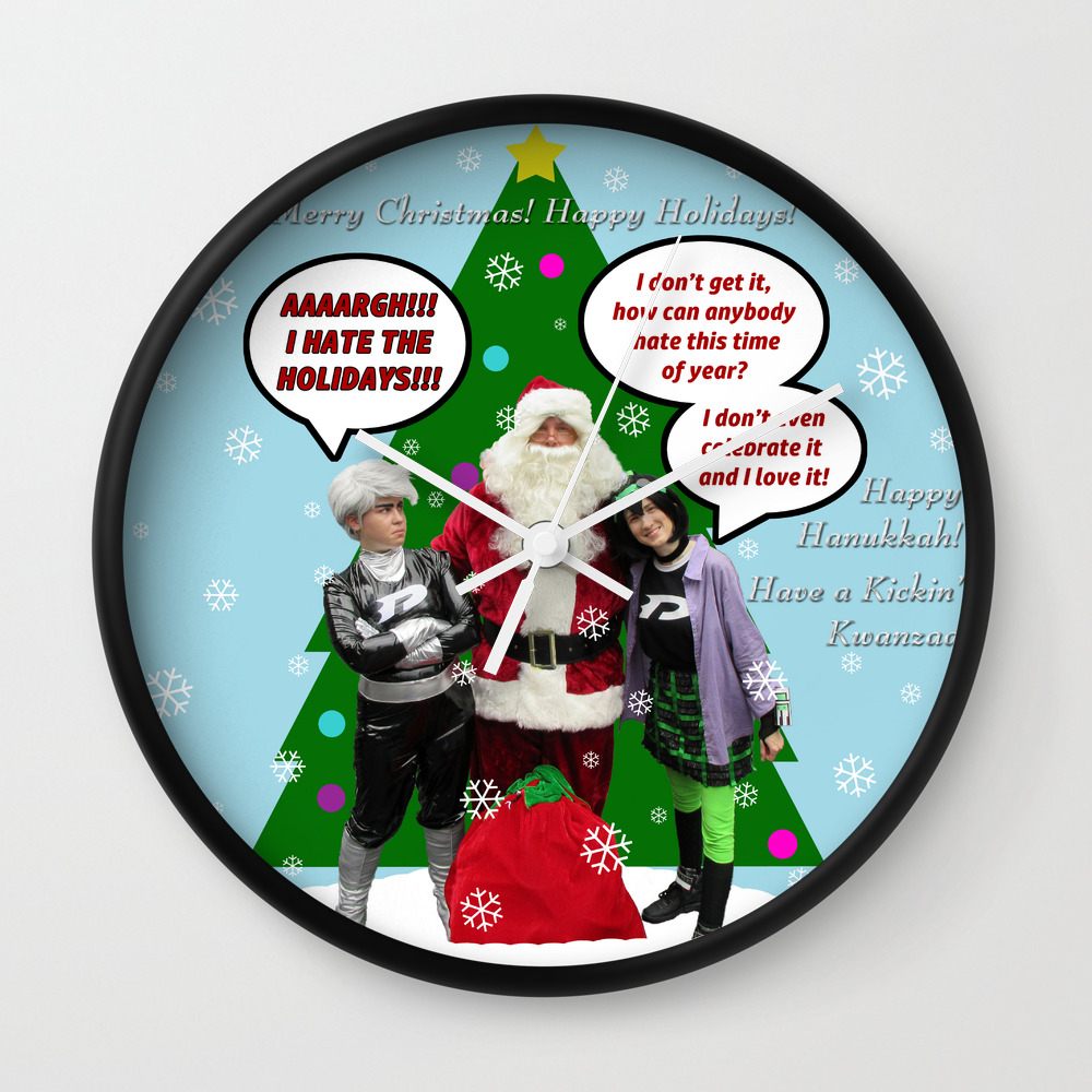 Danny Phantom Snowglobe Christmas Card Wall Clock By Phantompearl