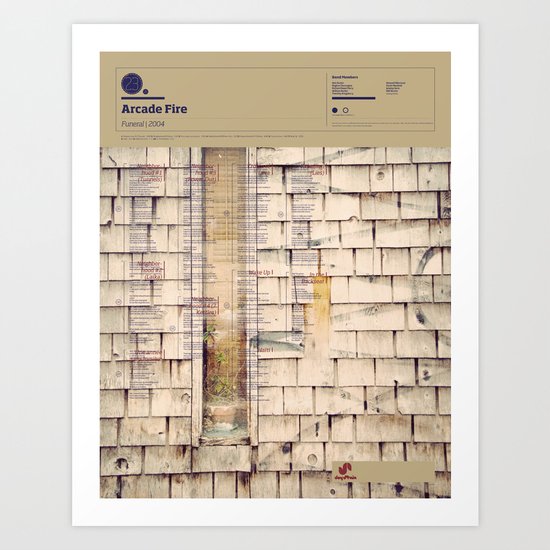 The Visual Mixtape 2010 | Funeral | 23 / 25 Art Print