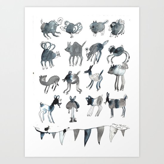 Creatures of the night Art Print