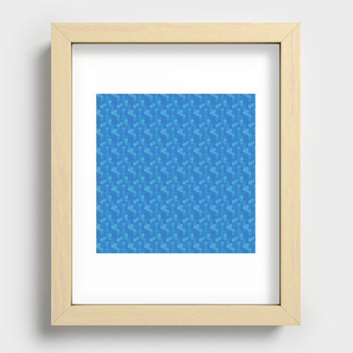Blue Polygon Texture - Seamless Recessed Framed Print