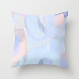 Washed denim: Abstract painting Throw Pillow