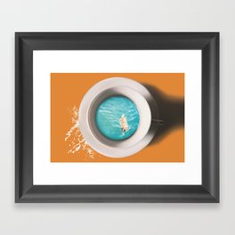 Swimming in my plate Framed Art Print