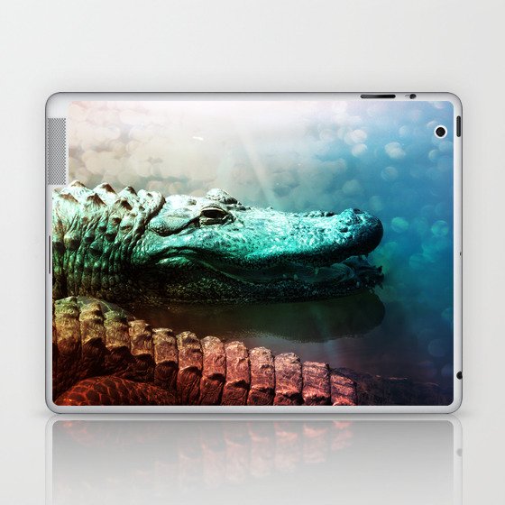 The Alligator that Wears the Rainbow Rays  Laptop & iPad Skin