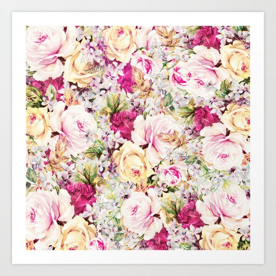 carpet of roses Art Print