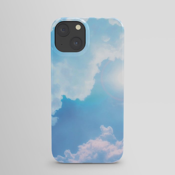 Blue Sky Clouds Print Nature Lover Pattern iPhone Case