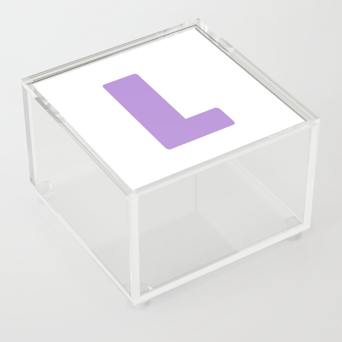 L (Lavender & White Letter) Acrylic Box