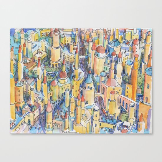 Citta' di fantasia Canvas Print