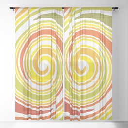 Bright swirl Sheer Curtain