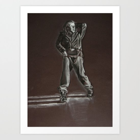 Black and White Drawing Art Print