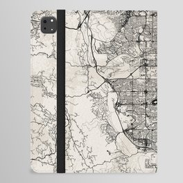 Lakewood, USA - City Map Drawing iPad Folio Case