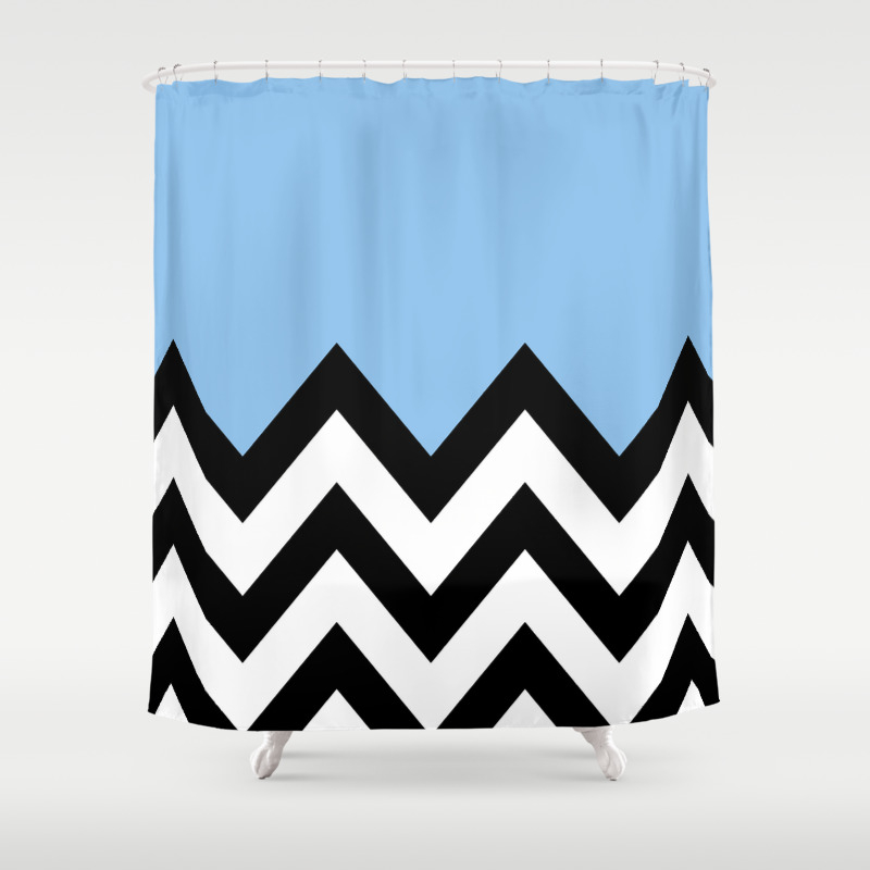 chevron shower curtain