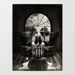 Room Skull B&W Poster