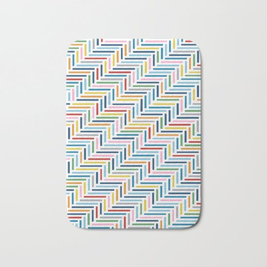 Herringbone Color Bath Mat
