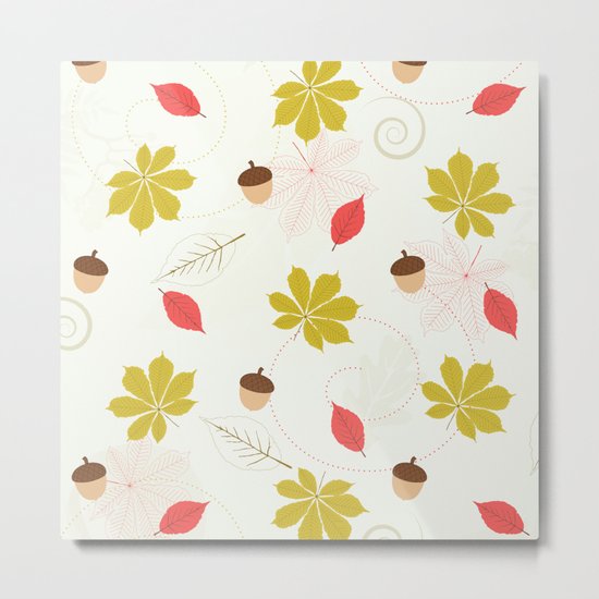 Autumn Pattern Metal Print