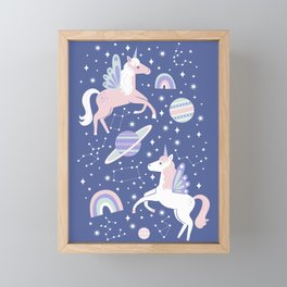 Candy Coated Space Unicorns Framed Mini Art Print