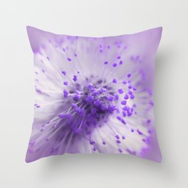 Purple flower macro 091 Throw Pillow