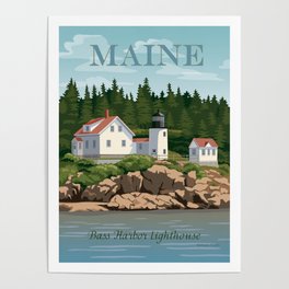 Bass Harbor Lighthouse Maine Poster
