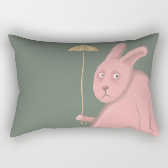 Sad Bunny Rectangular Pillow