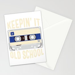 Keepin' It Old School Cassette Tape Retro Stationery Card