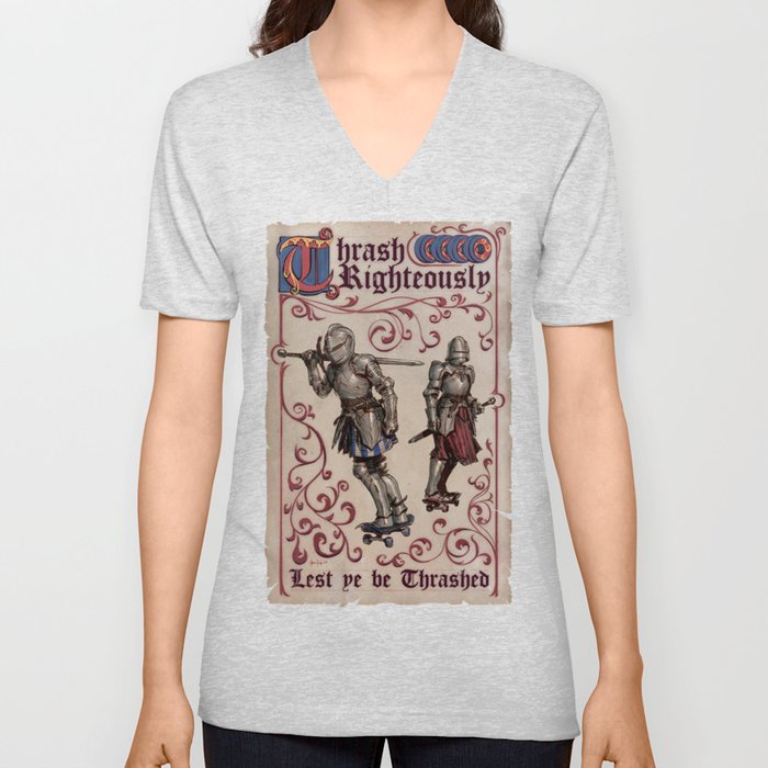 Thrash Righteously V Neck T Shirt