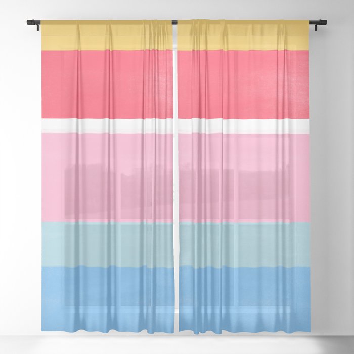 stripe study 4 Sheer Curtain