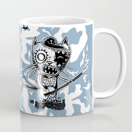 Rock CAT Coffee Mug | Cat, Drawing, Quitar, Metalrock, Heavymetal, Musiccat, Music, Rockmusic, Rockcat, Rock 