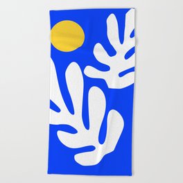 Henri Matisse - Leaves - Deep Blue Beach Towel