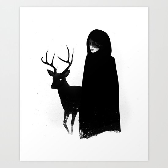 Absentia in white Art Print