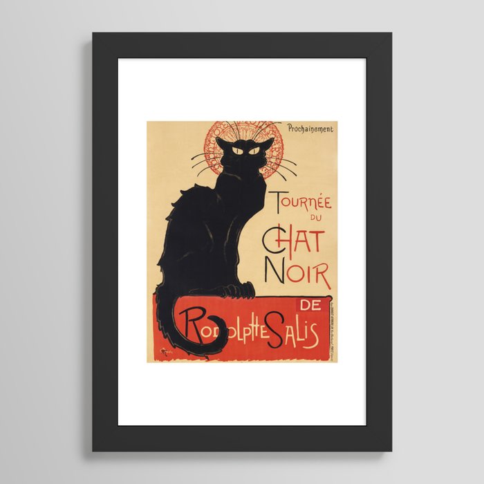 The Black Cat Tour de Rodolphe Salis by Théophile Steinlen Framed Art Print
