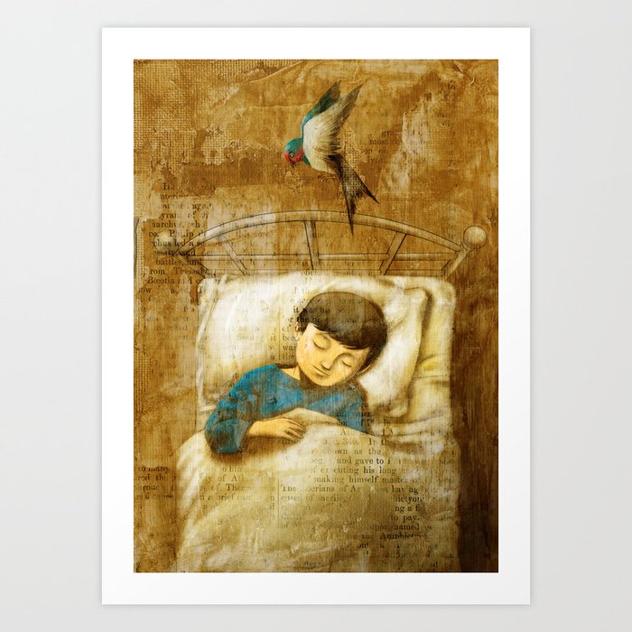 The Boy and the Swallow Art Print