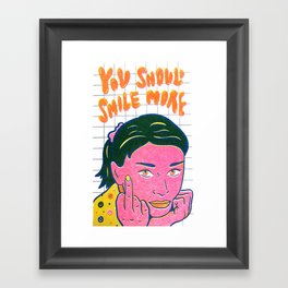 Smile More Framed Art Print