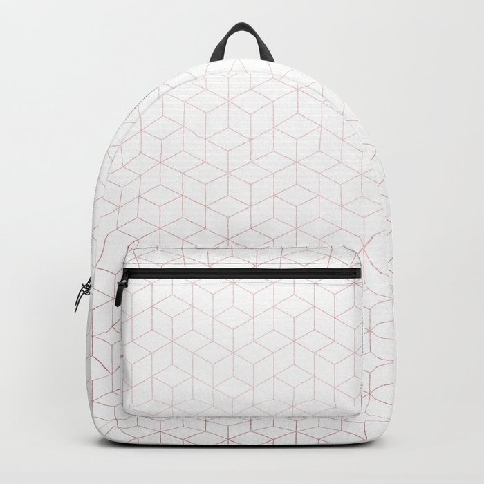 Simply Cubic in Rose Gold Sunset Backpack