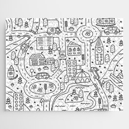 bw town Jigsaw Puzzle