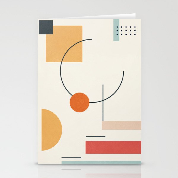 Clean Flow Geometry 6 Stationery Cards