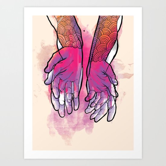 Dirty hands Art Print