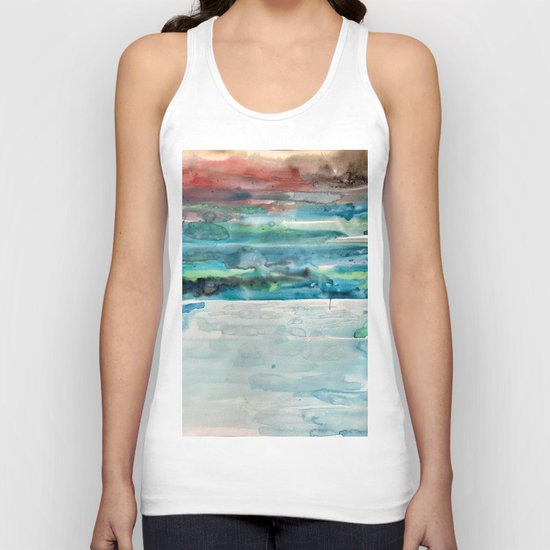 Miami Beach Watercolor #5 Unisex Tank Top