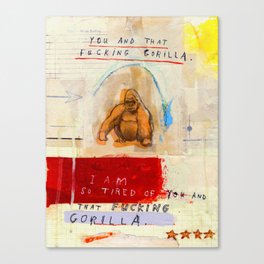 Gratuitous Simian Profanity. Canvas Print